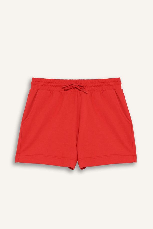 DeFactoFit Standart Fit Sporcu Kısa Paça Basic Düz Kırmızı Şort Z6696AZ25SM - 1
