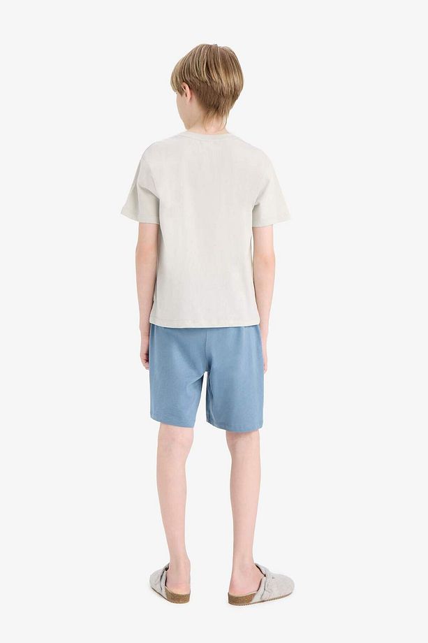 Erkek Çocuk Pijama Takımı Baskılı Kısa Kollu Üst Esnek Belli Şort F5802a825hs - 6