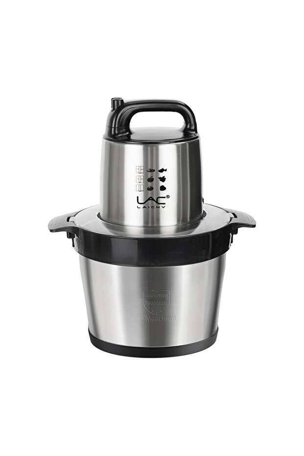 6L Food Chopper,1000W Stainless Steel Food Processor 4 Sharp Blades,2 Speeds ,Non-slip mat