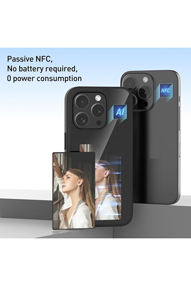 IPhone 15 Pro Case - Techsuit SmartScreen NFC - Black - 4