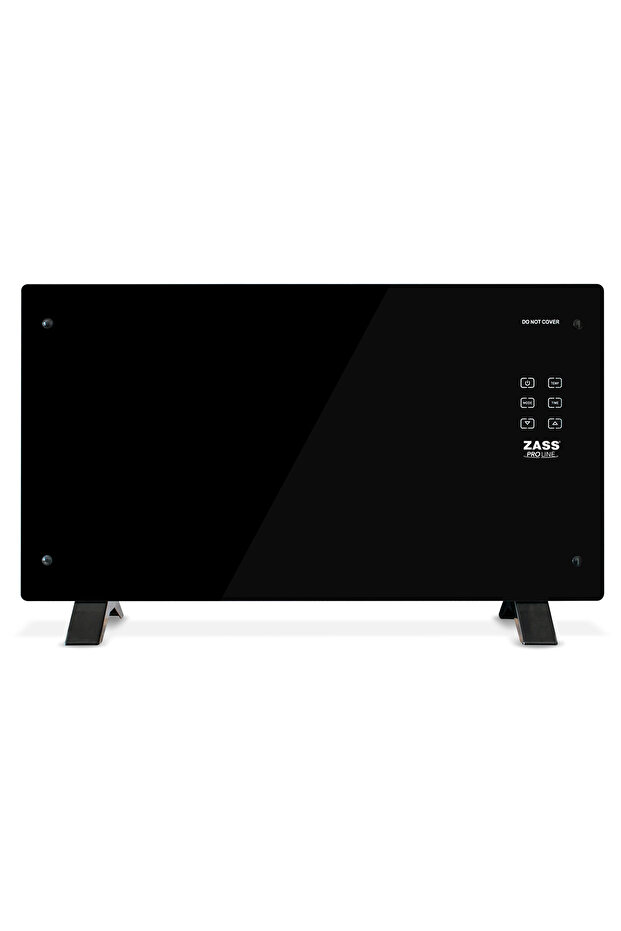 Glass convector Electric Zass ZKG 02 BR, Glass surface Remote control, LCD display with Touch screen - 2