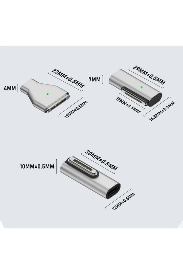 Type-C to Magsafe 3 ile Uyumlu 140W Destekli Şarj Çevirici Adaptör - 2