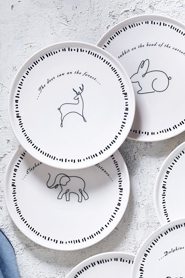 Animal 6 Parça Pasta Tabağı Seti - 2