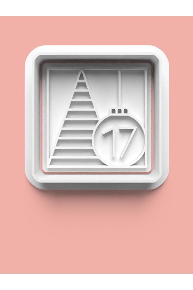 Checkered Number 17 Figure Cookie Mold and Sugar Dough Mold - Seventeen Numbers