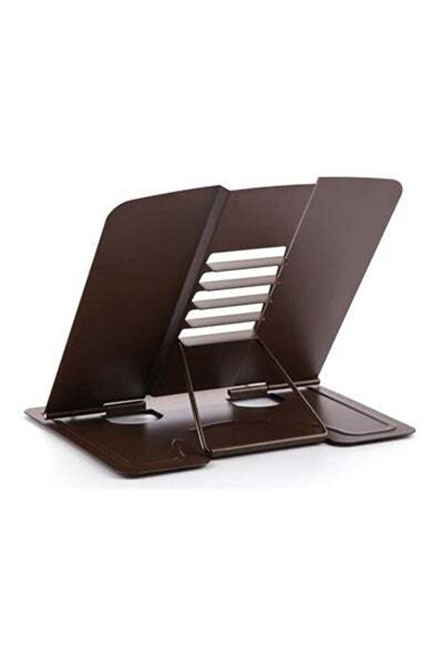 حامل كتب معدني قابل للتعديل باللون القهوة - 3