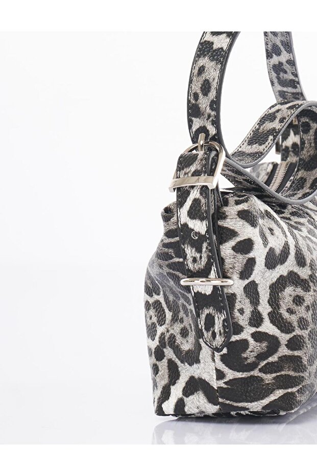 Leopard Pattern Shoulder Bag Black - 5