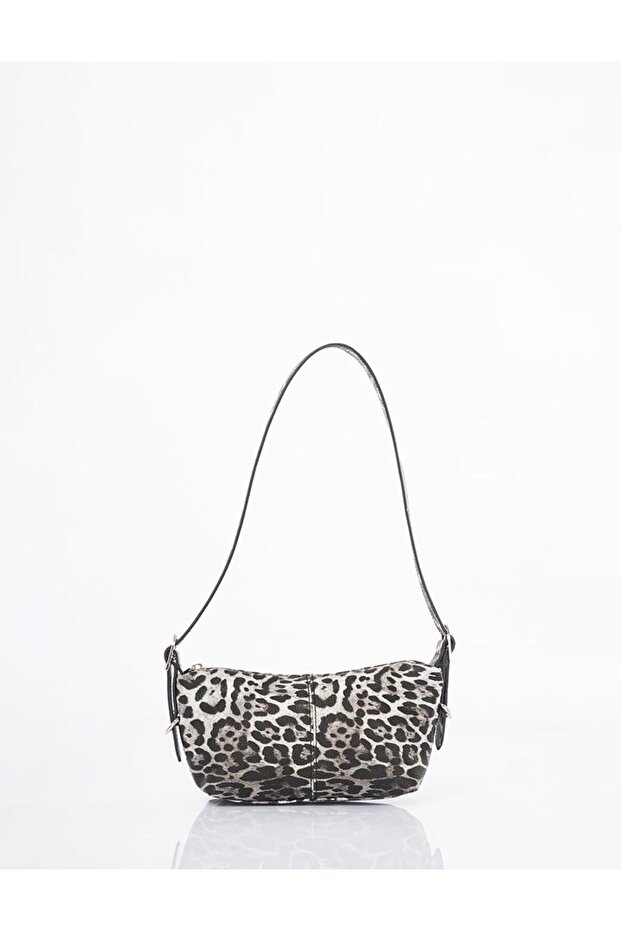 Leopard Pattern Shoulder Bag Black - 2