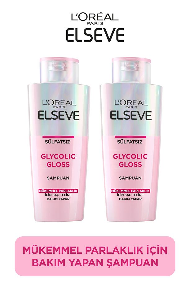 Glycolic Gloss Mükemmel Parlaklık için Bakım Yapan Şampuan 200ml 2'li Set - 1