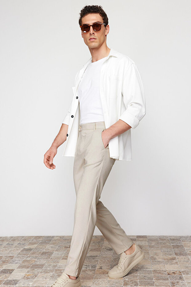 Taş Slim Fit İtalyan Kesim Chino Kumaş Pantolon TMNAW23PL00034 - 4