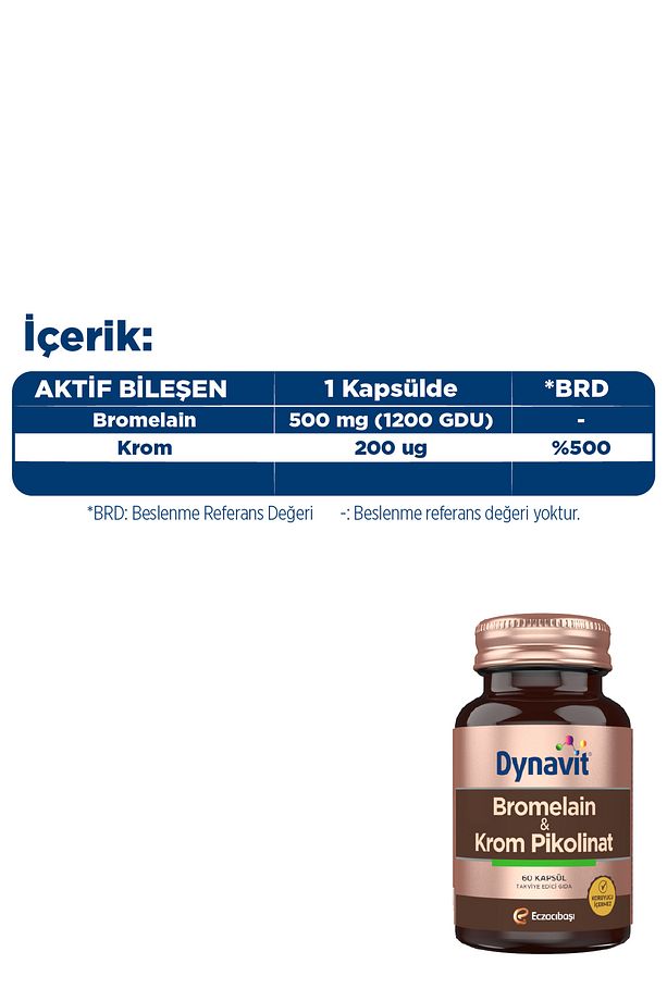 Bromelain Krom Pikolinat 60 Kapsül - 4