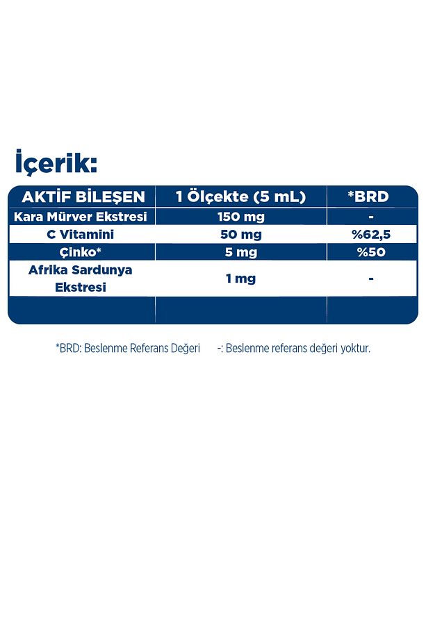 Sambukid-C Şurup 150 mL - Kara Mürver Ekstresi, C Vitamini, Çinko, Afrika Sardunyası Ekstresi - 5