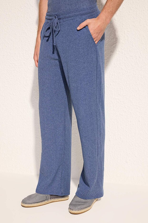 Indigo Straight Kesim Dokulu Açık Paça Eşofman Altı TMNSS25EA00008 - 3