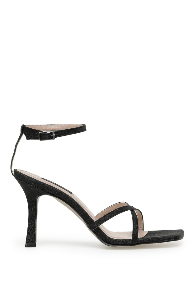 Neyyas 3fx Black Women's Heeled Sandals