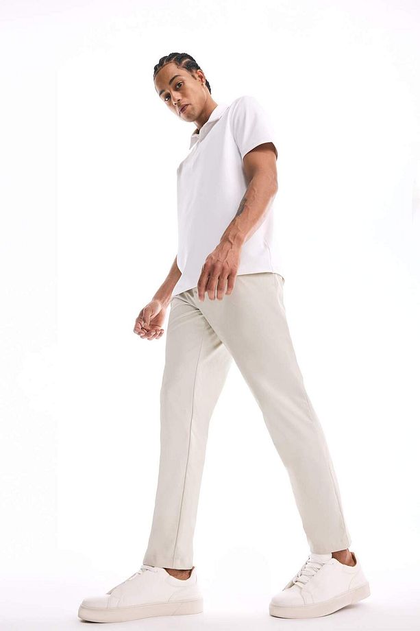 DeFactoFit Slim Fit Dar Kesim Standart Paça Dokuma Pantolon D9247AX25SP - 2