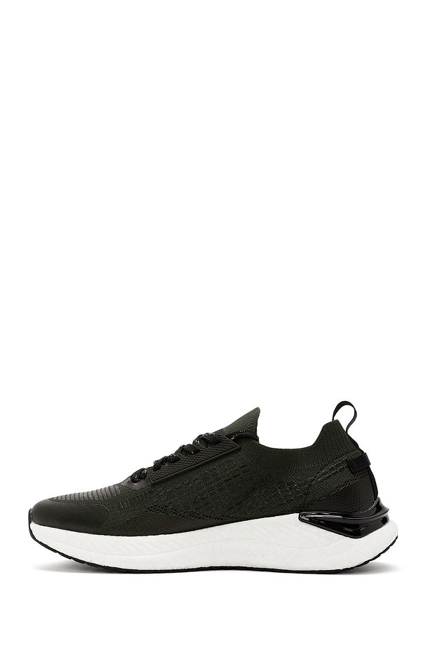 Zero Erkek Yeşil Bağcıklı Kalın Tabanlı Kumaş Sneaker 24sfd69246f - 2