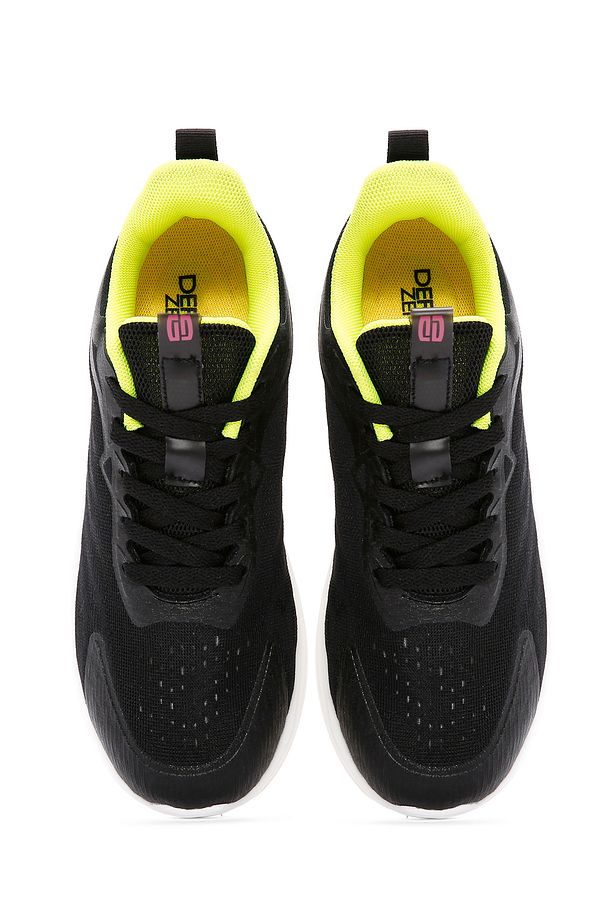 Zero Kadın Siyah Bağcıklı Kalın Tabanlı Spor Sneaker 24sfd49606f - 7