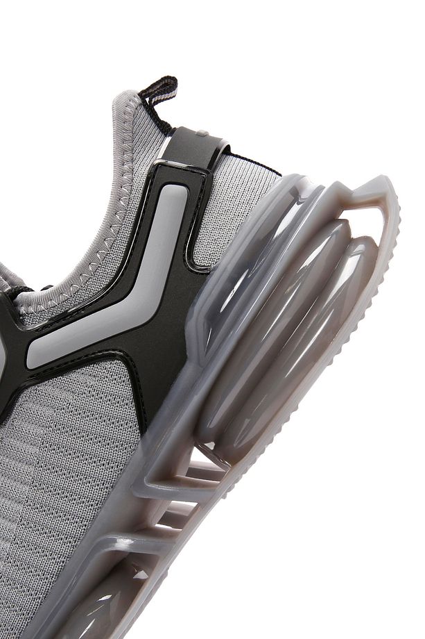 Zero Erkek Gri Bağcıklı Kalın Tabanlı Kumaş Sneaker 24sfd69266f - 9