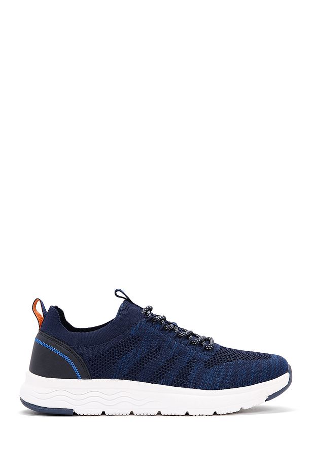 Zero Erkek Lacivert Bağcıklı Kalın Tabanlı Kumaş Sneaker 24sfd69546f - 1