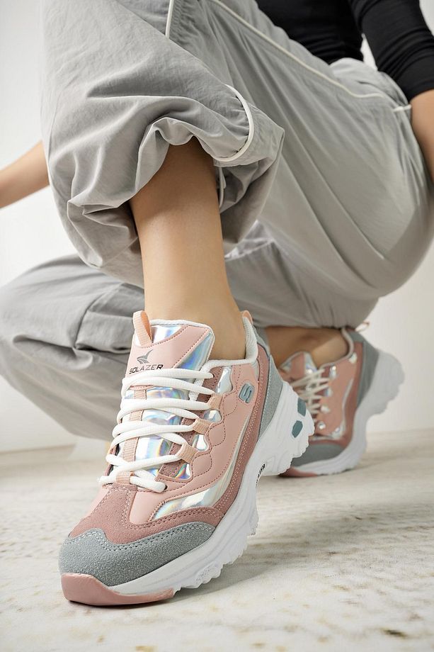 049 Pudra Anatomik Memory Foam Kadın Sneakers - 4
