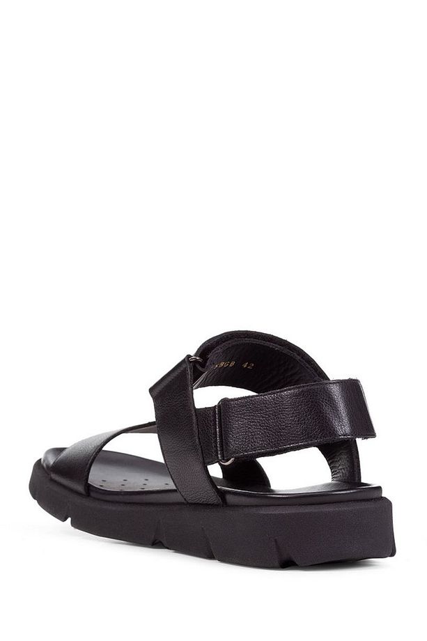 Erkek Siyah Xand 2s Hakiki Deri Sandalet U15bgb0003cc9999 - 4