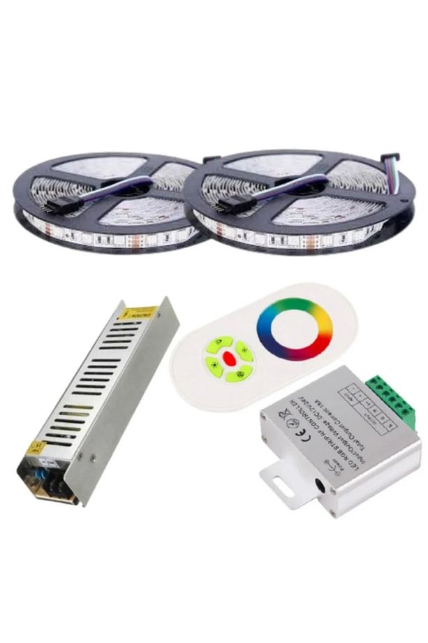Rgb Şerit Led 20 Metre Dokunmatik Kumanda Ultra Slim Trafo 3 Çip 5050 İç Mekan - 3