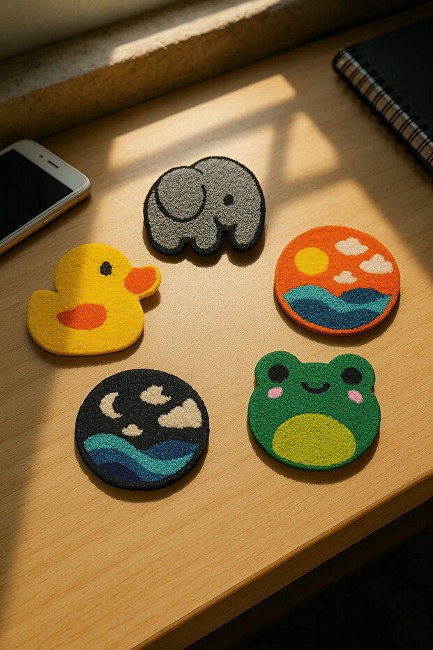 مجموعة ديكورات طاولة عرض على شكل بطّة الفيل والضفدع المختلطة - 1