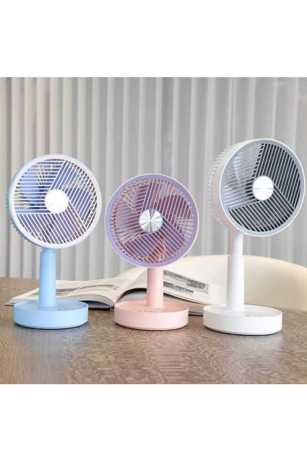 HP62 Yüksek Performanslı Pratik Taşınabilir Şarj Edilebilir 3 Kademeli Masaüstü Fan - 4