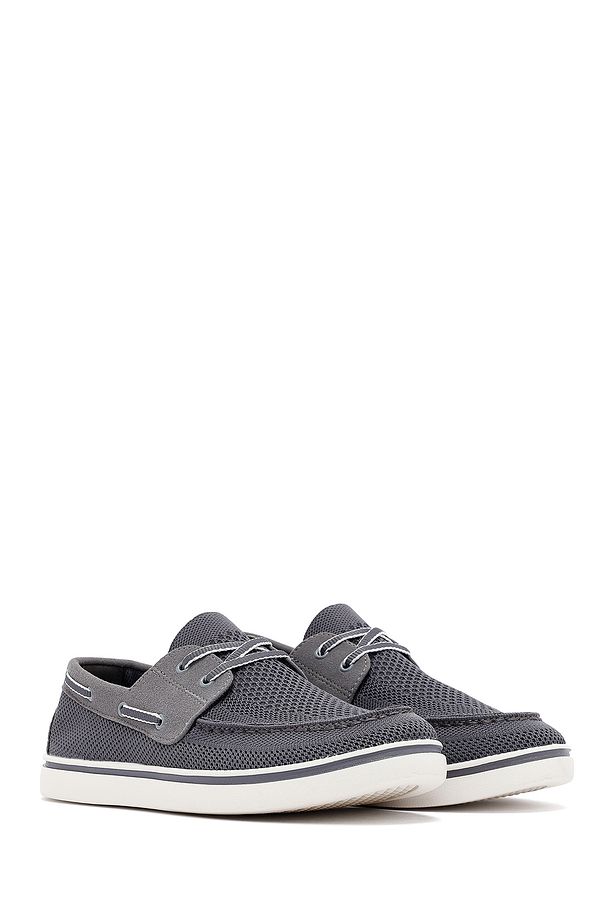 Zero Erkek Gri Bağcıklı Kumaş Casual Ayakkabı 25sfd69016f - 3