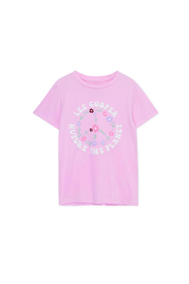 Imelda Girls' 100% Cotton Knitted T-Shirt Light Pink