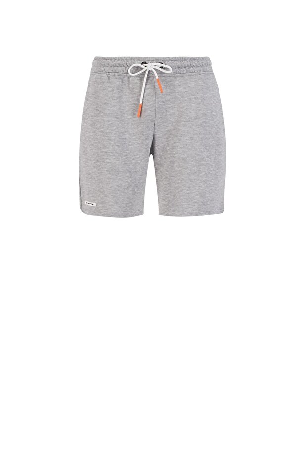 Pants Erkek Örme Şort Gri Melanj - 2