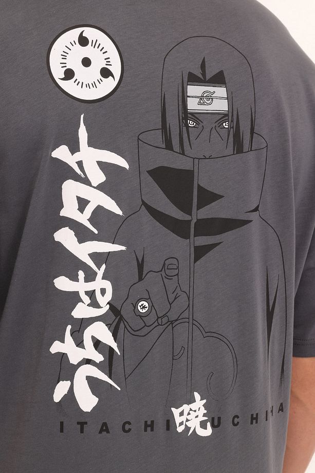 ML NARUTO 11LSN1022 4FX Antrasit Erkek Kısa Kol T-Shirt - 5