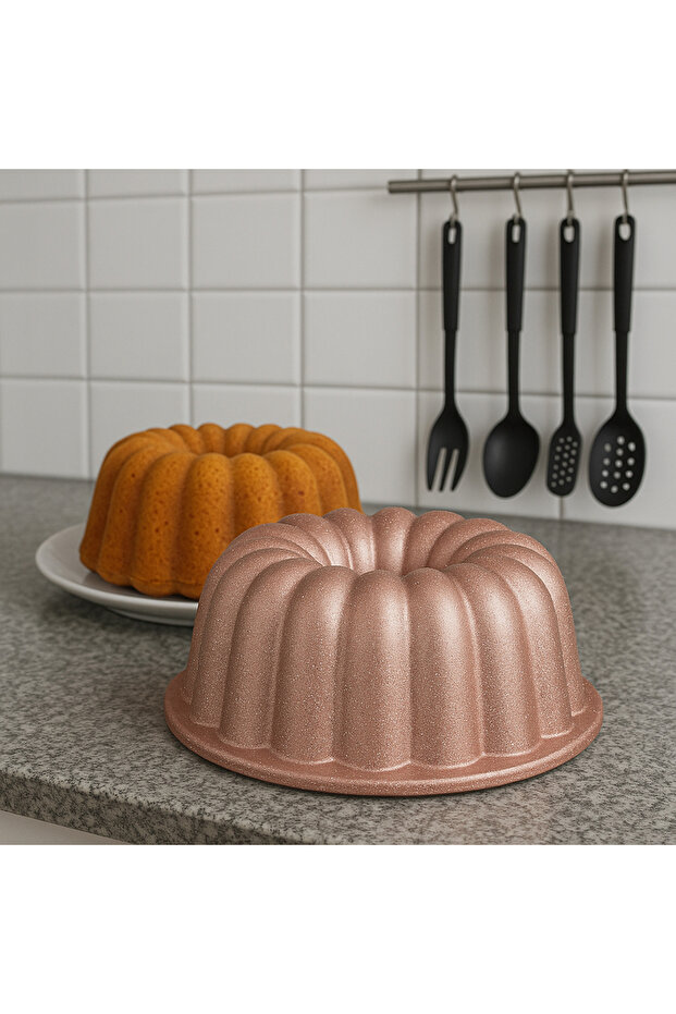 Dilimli Kek Kalıbı - Pembe - 26 cm - 1