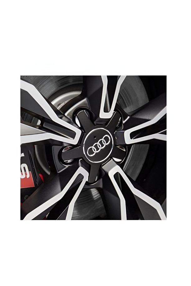 Siyah AUDİ Ahtapot 5 Kol Jant Göbeği Kapağı 1 Adet (A3-A4-A4L-A6-A6L-A7-A8-Q5-TT Uyumlu) A Kalite - 2