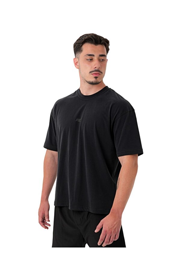 Basic Oversize T-Shirt Siyah - 1