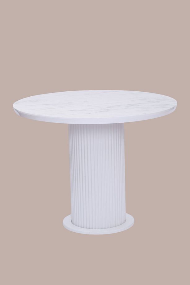 Bohem Yuvarlak Lak Panel Mutfak Masası 100cm - 1