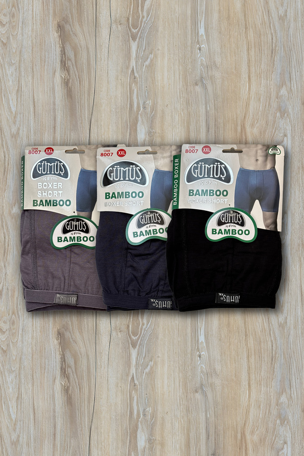 3'lü Erkek Bambu Boxer - 1