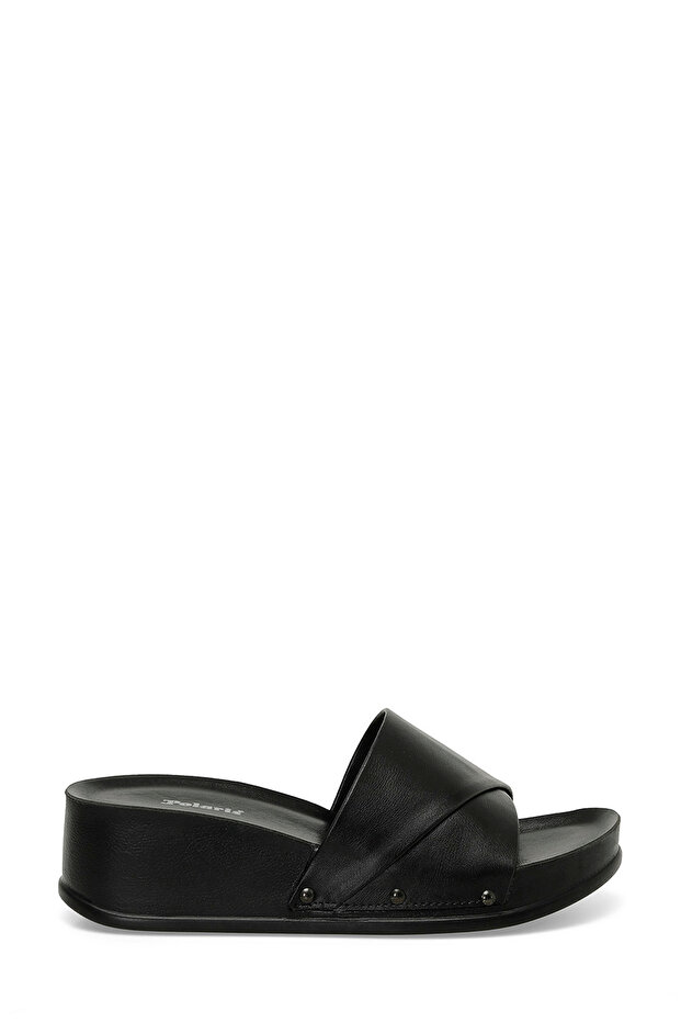 162823 .Z4Fx Black Women's Wedge Heel Slippers