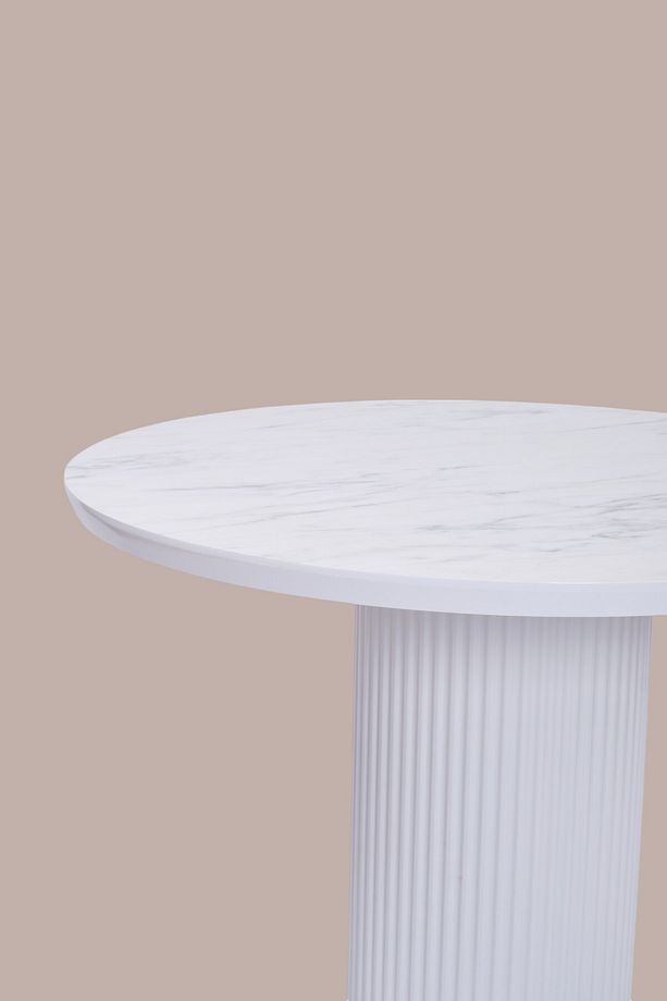 Bohem Yuvarlak Lak Panel Mutfak Masası 100cm - 3