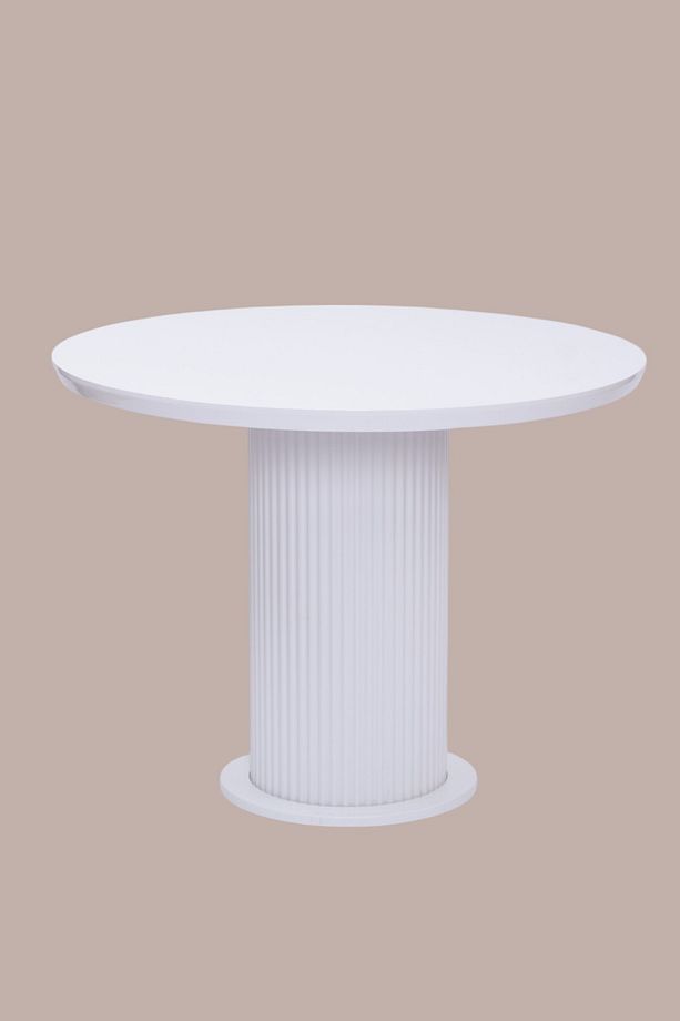 Bohem Yuvarlak Lak Panel Mutfak Masası 100cm - 1