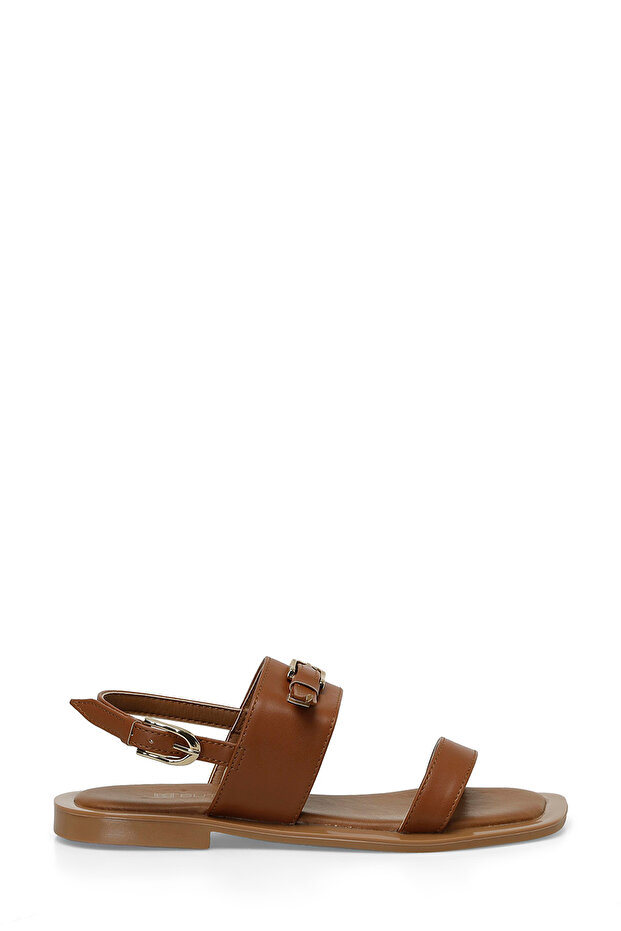 24S-059 4FX Taba Kadın Düz Sandalet - 1