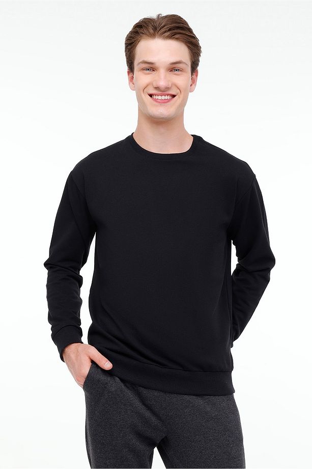 MR RJN90 C SW 4PR Siyah Erkek Sweatshirt - 1