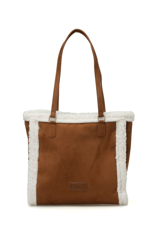 Suet Fur Dty Omz 4Pr Tan Women's Shoulder Bag
