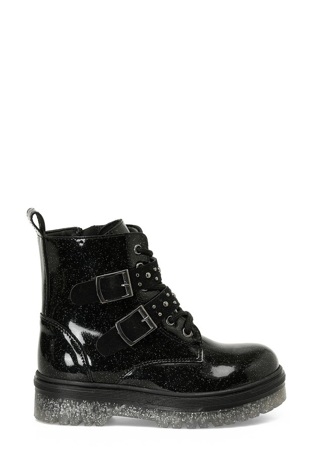 Sarona-E F 4Pr Black Girl's Biker Boots