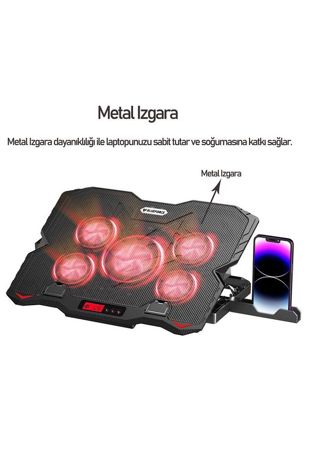 Sx-25 Faster Siyah 5 Fanlı Notebook Soğutucu Stand - 4