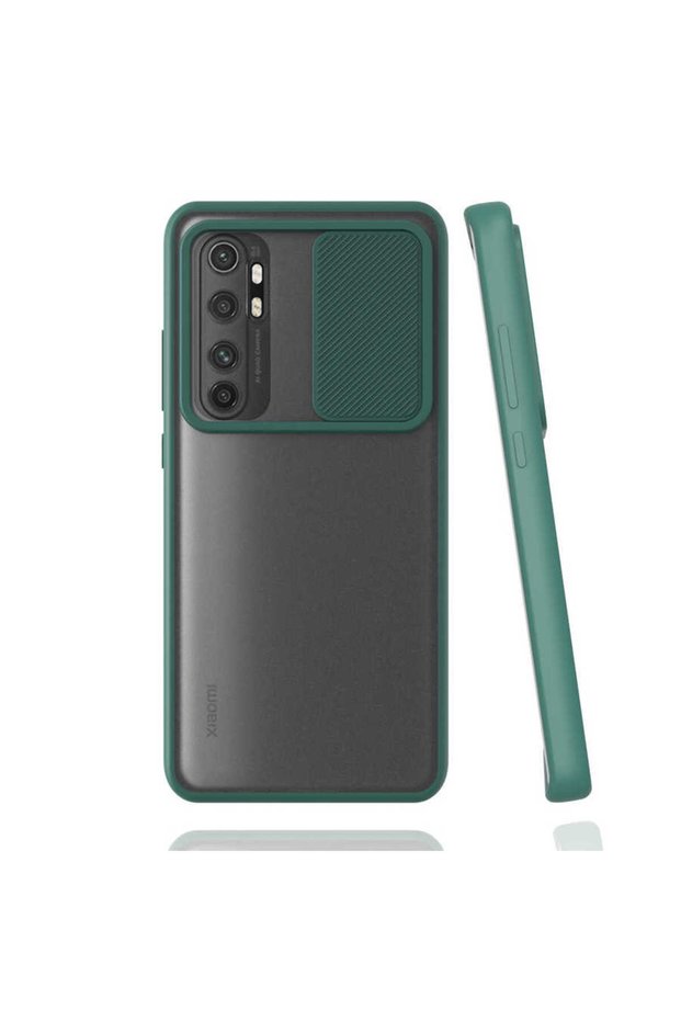 حافظة متوافقة مع هاتف Xiaomi Mi Note 10 Lite مع غطاء كاميرا وحماية عدسة غير لامعة