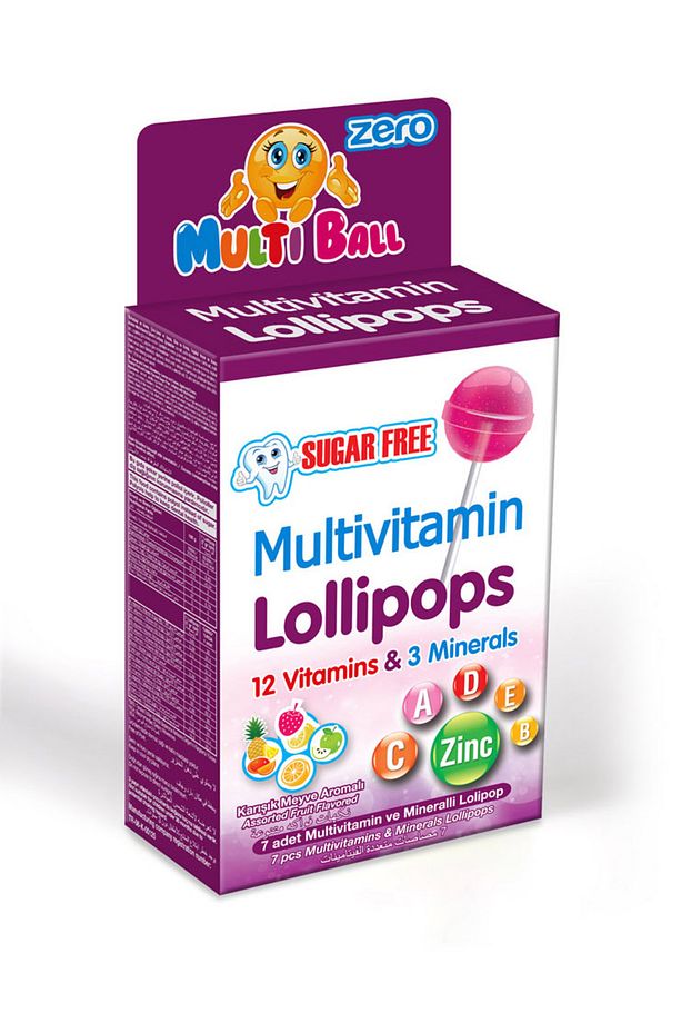 Zero ( Şekersiz ) 7 Adet Lolipops 12 Vitamin 3 Mineral - 2