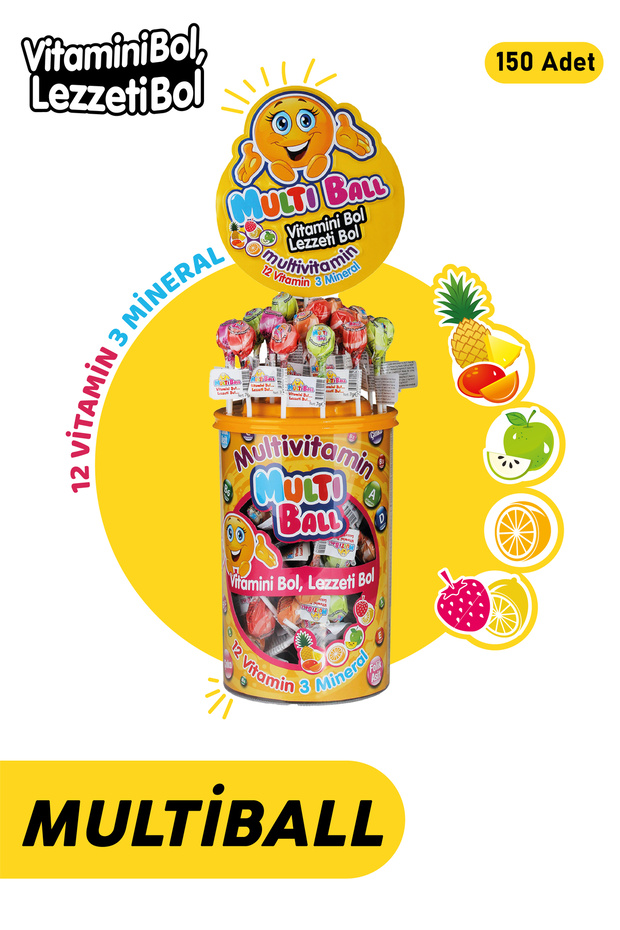 Multi Ball Lolipop Multivitamin 150lı Paket