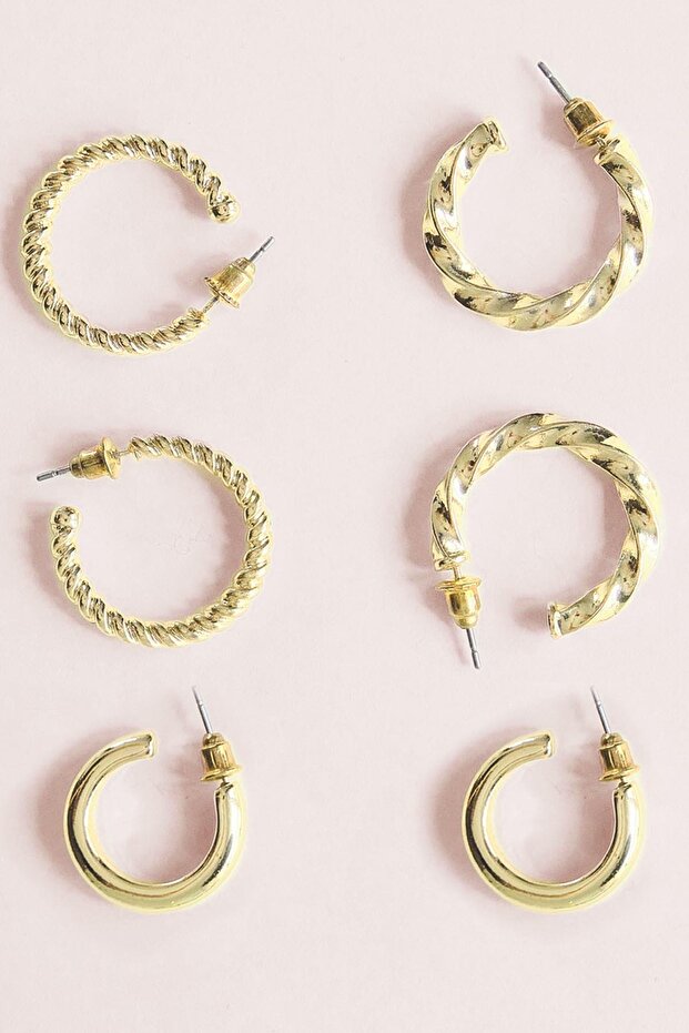 6'lı Basic Küpe Seti - 3