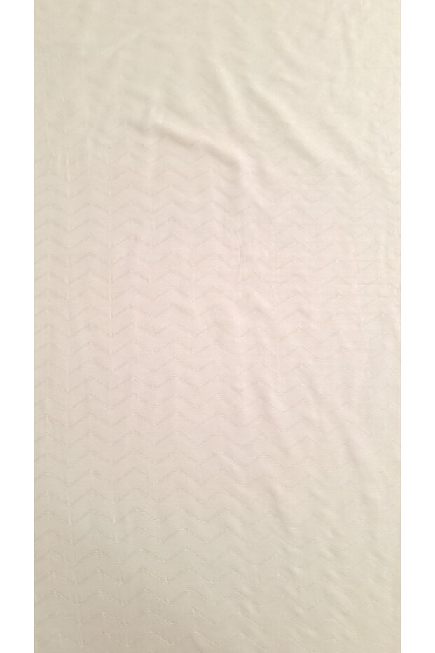 شال بنمط متعرج - كريمي - 5