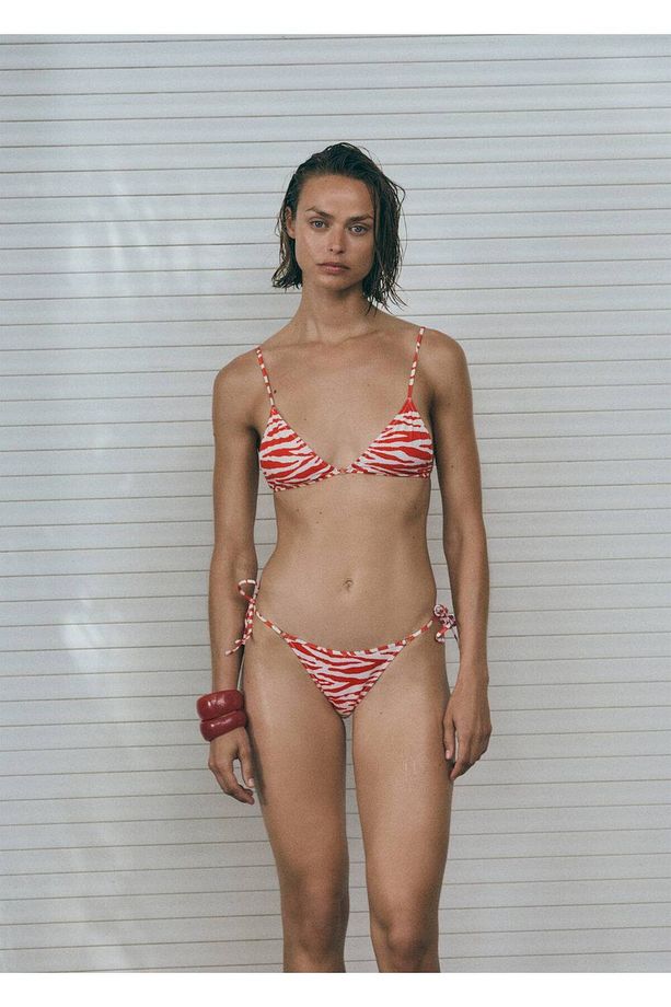 Zebra bağcıklı bikini altı - 2